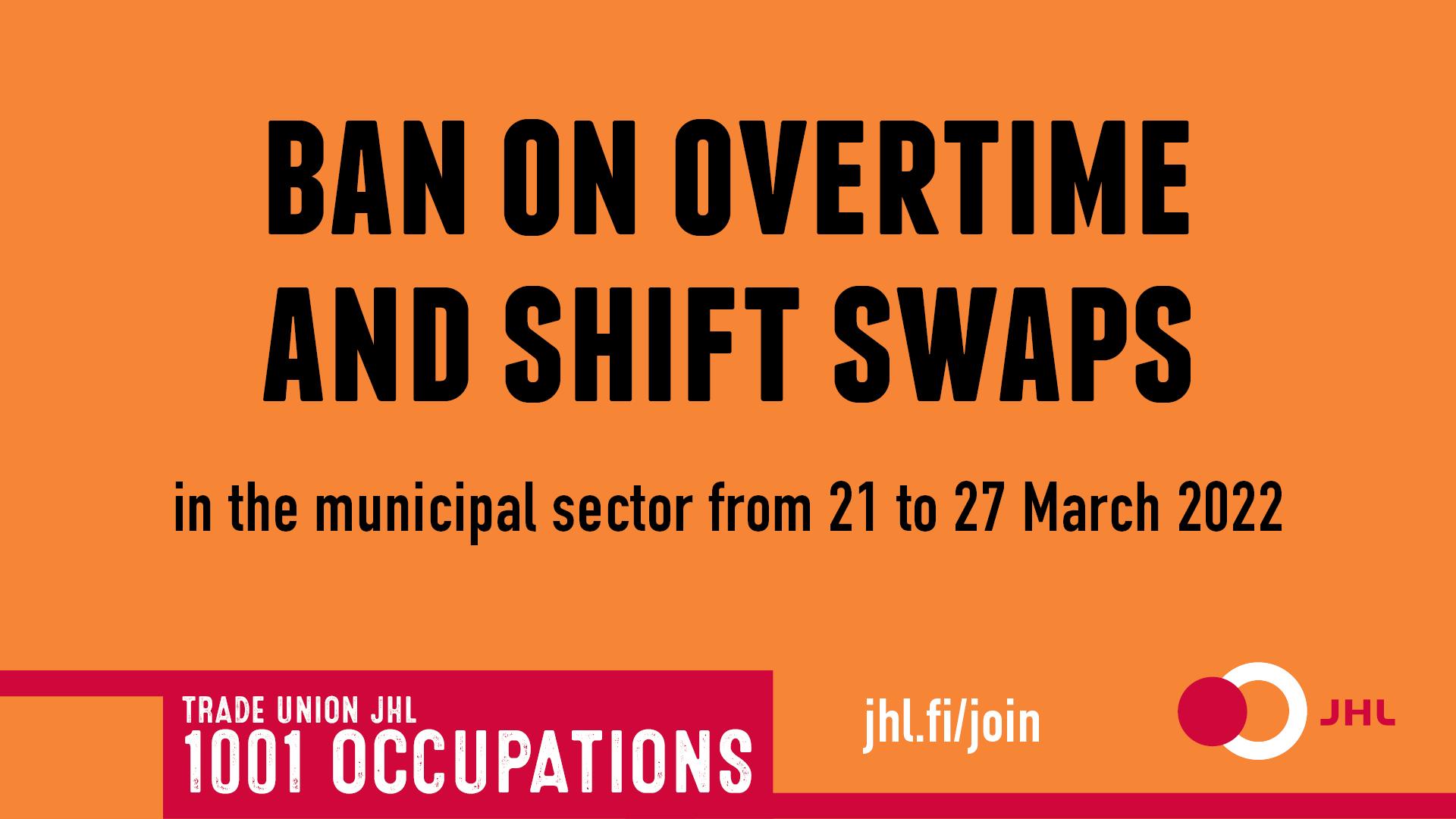 New ban on overtime and shift swaps for the municipal sector JHL member, here’s what you